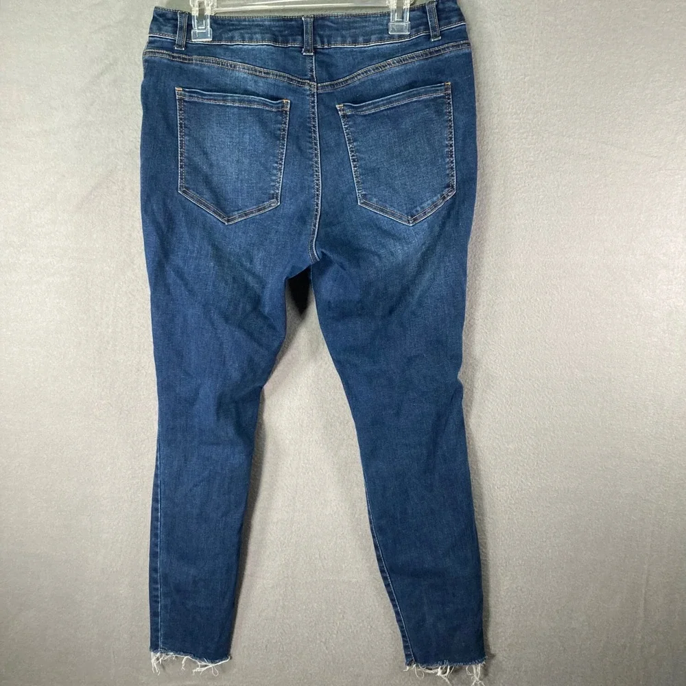 Refuge Miami Skinny Jeans Womens‎ Size 11 Distressed Dark Wash Denim
